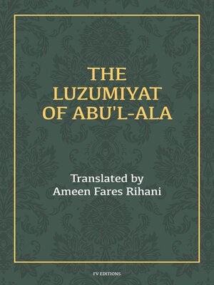 cover image of The Luzumiyat of Abu'l-Ala